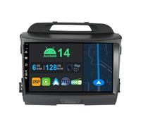 YUNTX [6GB+128GB] 9" Android 14 Car stereo radio for Kia Sportage 2010-2016 | Octa Core | Built-in 4G LTE | DAB+ | Wireless CarPlay & Android Auto | DSP | Dual Band WIFI | Bluetooth 5.0