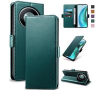 Yunubeyii Wallet Flip Case for Honor Magic 6 Lite - [RFID Blocking] Luxury PU Leather Card Holder Magnetic Phone Cover with Kickstand,Shockproof Protective Case,Green