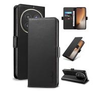 Yunubeyii Wallet Flip Case for Honor Magic 8 Pro - [RFID Blocking] Luxury PU Leather Card Holder Magnetic Phone Cover with Kickstand,Shockproof Protective Case,Black