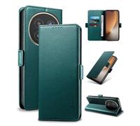 Yunubeyii Wallet Flip Case for Honor Magic 8 Pro - [RFID Blocking] Luxury PU Leather Card Holder Magnetic Phone Cover with Kickstand,Shockproof Protective Case,Green