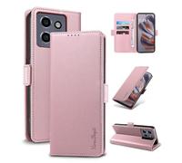 Yunubeyii Wallet Flip Case for Motorola Moto Edge 50 Neo,Pink | RFID Blocking,Luxury PU Leather,Card Holder,Kickstand,Shockproof,Magnetic Phone Cover,Protective Case