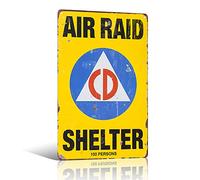 yunuo Garage Sign AIR RAID Shelter Metal Tin Posters Home Wall Art (03)