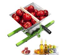Yunvin 7L Fruit Crusher Portable Manual Juicer Mill with Hand Crank | Manual Juice Making Tool with Hand Crank Wine Crusher Stainless Steel Grape Mill for Apple Grape Cider