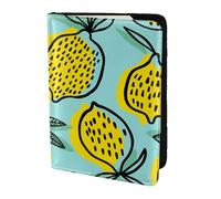 YUNWEIKEJI Abucaky Yellow Lemon Fruit, Passport Holder PU Leather Travel Wallet Passport Case Passport Covers 5.5 in