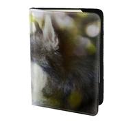 YUNWEIKEJI Alaskan Malamute Bokeh Pets Dogs Cute, Passport Holder PU Leather Travel Wallet Passport Case Passport Covers 5.5 in