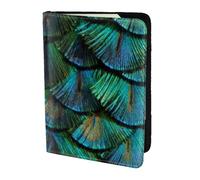 YUNWEIKEJI Beautiful Peacock Feather, Passport Holder PU Leather Travel Wallet Passport Case Passport Covers 5.5 in