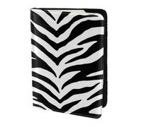 YUNWEIKEJI Black and White Zebra Print, Passport Holder PU Leather Travel Wallet Passport Case Passport Covers 5.5 in