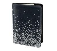 YUNWEIKEJI Black Silver Glitter Diamond Sparkly, Passport Holder PU Leather Travel Wallet Passport Case Passport Covers 5.5 in