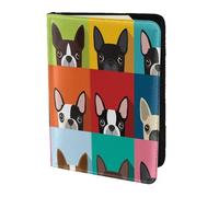 YUNWEIKEJI Boston Terrier Dog, Passport Holder PU Leather Travel Wallet Passport Case Passport Covers 5.5 in
