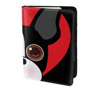 YUNWEIKEJI Boston Terrier Face, Passport Holder PU Leather Travel Wallet Passport Case Passport Covers 5.5 in