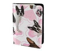 YUNWEIKEJI Boston Terrier, Passport Holder PU Leather Travel Wallet Passport Case Passport Covers 5.5 in