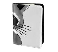 YUNWEIKEJI Cartoon Cute Raccoon, Passport Holder PU Leather Travel Wallet Passport Case Passport Covers 5.5 in