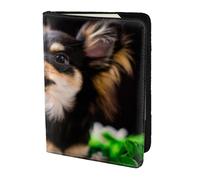 YUNWEIKEJI Chihuahua Dog Cute, Passport Holder PU Leather Travel Wallet Passport Case Passport Covers 5.5 in