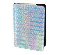 YUNWEIKEJI Colourful Rainbow Colour Hologram Holographic, Passport Holder PU Leather Travel Wallet Passport Case Passport Covers 5.5 in