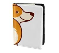 YUNWEIKEJI Corgi Dog Funny Butt, Passport Holder PU Leather Travel Wallet Passport Case Passport Covers 5.5 in