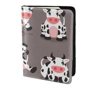 YUNWEIKEJI Cute Cartoon Cow Printed, Passport Holder PU Leather Travel Wallet Passport Case Passport Covers 5.5 in