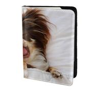 YUNWEIKEJI Cute Chihuahua Dog Animal, Passport Holder PU Leather Travel Wallet Passport Case Passport Covers 5.5 in