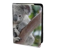 YUNWEIKEJI Cute Koala, Passport Holder PU Leather Travel Wallet Passport Case Passport Covers 5.5 in