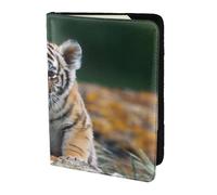 YUNWEIKEJI Cute Tiger, Passport Holder PU Leather Travel Wallet Passport Case Passport Covers 5.5 in