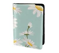 YUNWEIKEJI Daisy Lush Flower Floral, Passport Holder PU Leather Travel Wallet Passport Case Passport Covers 5.5 in