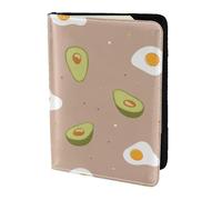 YUNWEIKEJI Egg and Avocado, Passport Holder PU Leather Travel Wallet Passport Case Passport Covers 5.5 in