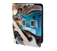 YUNWEIKEJI Electric Guitar, Passport Holder PU Leather Travel Wallet Passport Case Passport Covers 5.5 in