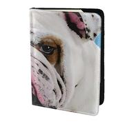 YUNWEIKEJI French Bulldog, Passport Holder PU Leather Travel Wallet Passport Case Passport Covers 5.5 in