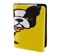 YUNWEIKEJI French Bulldog, Passport Holder PU Leather Travel Wallet Passport Case Passport Covers 5.5 in