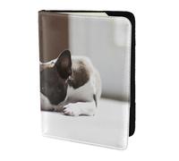 YUNWEIKEJI French Bulldog, Passport Holder PU Leather Travel Wallet Passport Case Passport Covers 5.5 in
