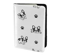 YUNWEIKEJI French Bulldog Paw, Passport Holder PU Leather Travel Wallet Passport Case Passport Covers 5.5 in