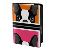 YUNWEIKEJI French Bulldog Printed, Passport Holder PU Leather Travel Wallet Passport Case Passport Covers 5.5 in