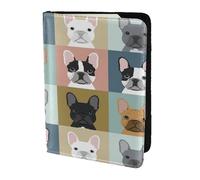 YUNWEIKEJI Frenchie Dog, Passport Holder PU Leather Travel Wallet Passport Case Passport Covers 5.5 in