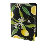 YUNWEIKEJI Fruit Lemon Pattern, Passport Holder PU Leather Travel Wallet Passport Case Passport Covers 5.5 in