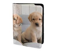 YUNWEIKEJI Golden Retriever Dogs Puppies Labrador Dogs, Passport Holder PU Leather Travel Wallet Passport Case Passport Covers 5.5 in