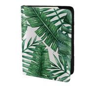 YUNWEIKEJI Green Leaves Printed, Passport Holder PU Leather Travel Wallet Passport Case Passport Covers 5.5 in