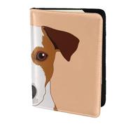 YUNWEIKEJI Jack Russell Terrier Dog, Passport Holder PU Leather Travel Wallet Passport Case Passport Covers 5.5 in