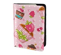 YUNWEIKEJI Kitchen Cupcakes Muffins, Passport Holder PU Leather Travel Wallet Passport Case Passport Covers 5.5 in