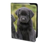 YUNWEIKEJI Labrador Retriever Dog Print, Passport Holder PU Leather Travel Wallet Passport Case Passport Covers 5.5 in
