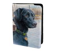 YUNWEIKEJI Labrador Retriever Dog Puppy Art, Passport Holder PU Leather Travel Wallet Passport Case Passport Covers 5.5 in