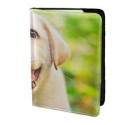 YUNWEIKEJI Labrador Retriever Puppy Dog, Passport Holder PU Leather Travel Wallet Passport Case Passport Covers 5.5 in