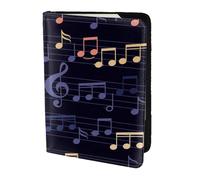 YUNWEIKEJI Music-Seamless-Pattern, Passport Holder PU Leather Travel Wallet Passport Case Passport Covers 5.5 in