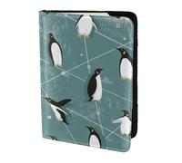 YUNWEIKEJI Penguins Pattern, Passport Holder PU Leather Travel Wallet Passport Case Passport Covers 5.5 in