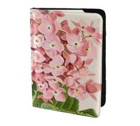 YUNWEIKEJI Pink Flowers Print, Passport Holder PU Leather Travel Wallet Passport Case Passport Covers 5.5 in