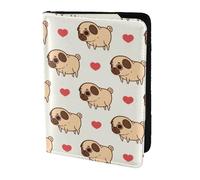 YUNWEIKEJI Puglie Pug, Passport Holder PU Leather Travel Wallet Passport Case Passport Covers 5.5 in
