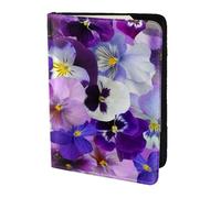 YUNWEIKEJI Purple Flower, Passport Holder PU Leather Travel Wallet Passport Case Passport Covers 5.5 in