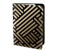 YUNWEIKEJI Seamless Geometric Striped Pattern, Passport Holder PU Leather Travel Wallet Passport Case Passport Covers 5.5 in