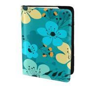 YUNWEIKEJI Spring Flowers Seamless Pattern, Passport Holder PU Leather Travel Wallet Passport Case Passport Covers 5.5 in