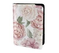 YUNWEIKEJI Spring Season Pink Flowers Floral, Passport Holder PU Leather Travel Wallet Passport Case Passport Covers 5.5 in