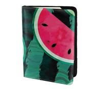 YUNWEIKEJI Summer Watermelon Cool, Passport Holder PU Leather Travel Wallet Passport Case Passport Covers 5.5 in