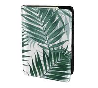 YUNWEIKEJI Tropical Jungle, Seamless Pattern with Palm Leaves, Passport Holder PU Leather Travel Wallet Passport Case Passport Covers 5.5 in